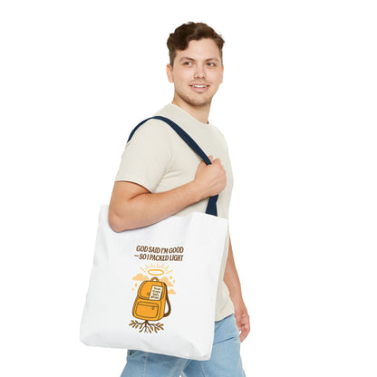 Inspirational Tote Bag - 'God Said I'm Good' Quote, Motivational Gift, Reusable Shopping Bag, Eco-Friendly Accessory, Everyday Use