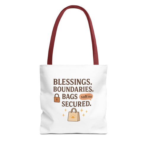 Blessings & Boundaries Tote Bag - Unique AOP Design for Daily Use, Gift for Friends, Travel, Shopping, Eco-Friendly Bag