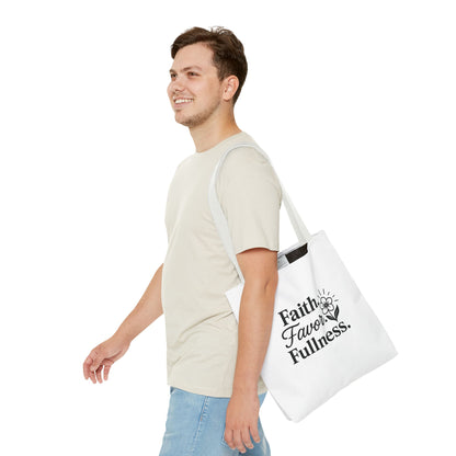 Faith-Inspired Tote Bag for Daily Essentials, Eco-Friendly Shopping Bag, Motivational Quote Tote, Spiritual Gift, Everyday Use