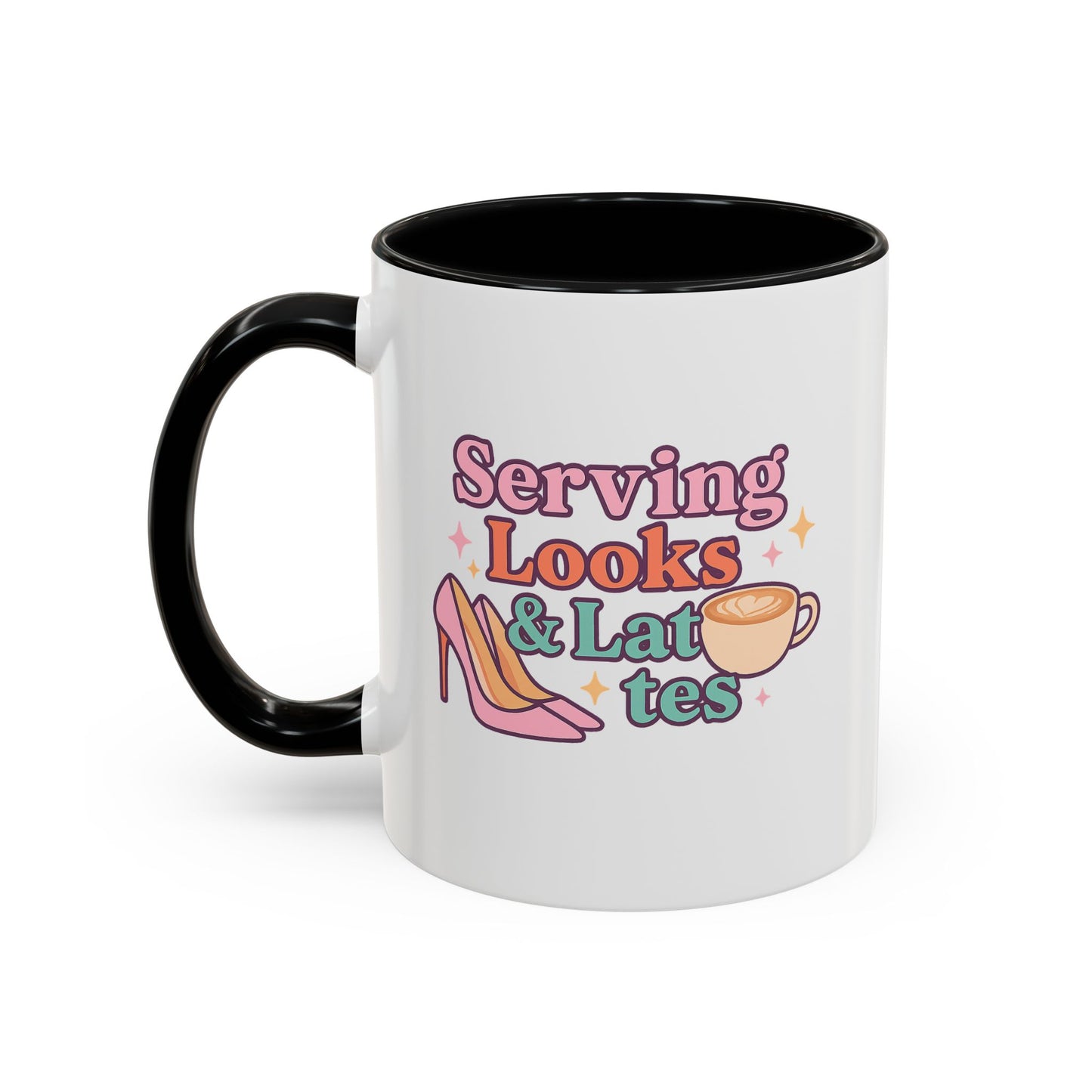 Serving Look and Latte Accent Coffee Mug (11, 15oz)