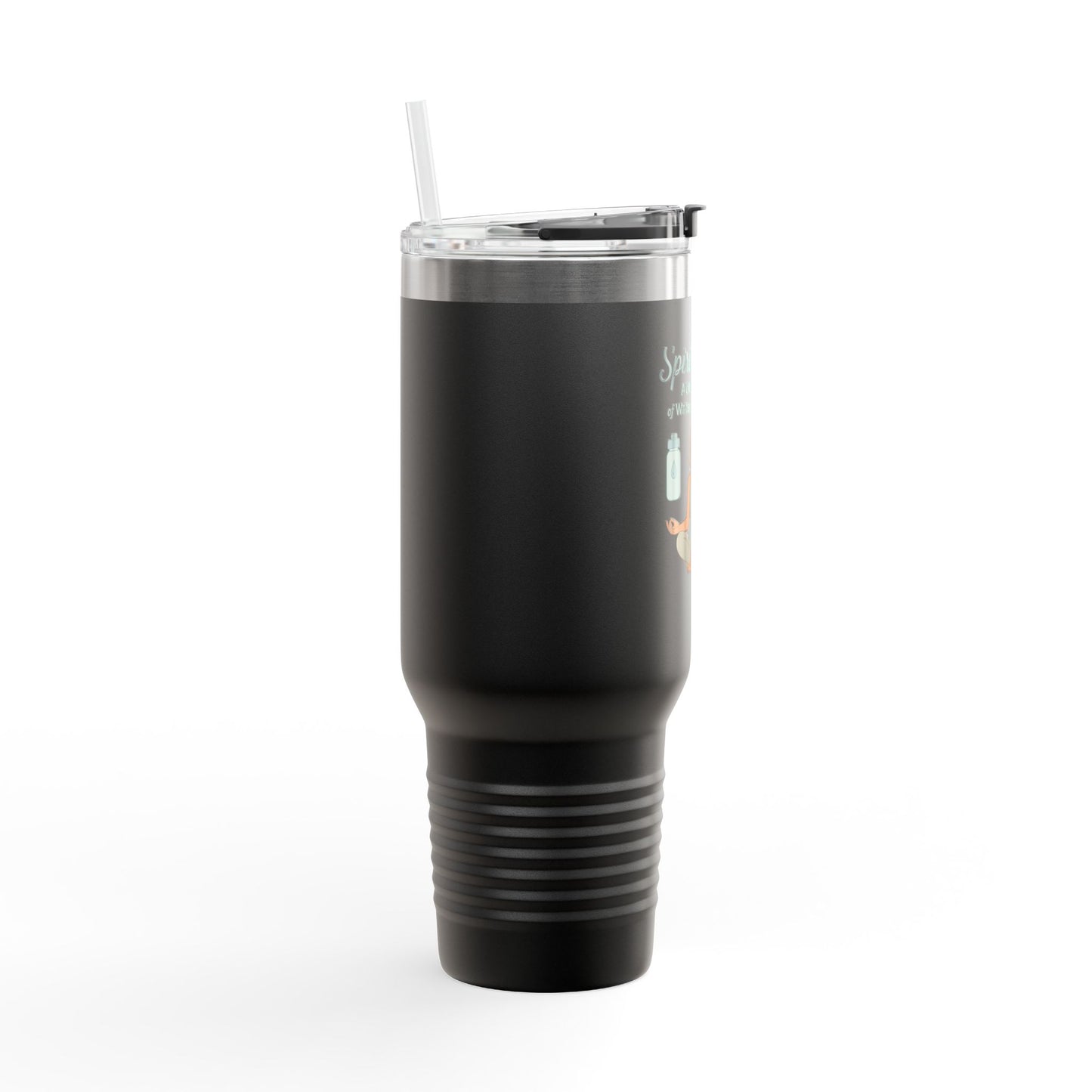 Spiritual Themed Insulated Travel Mug | 40oz | Mindfulness | Hot & Cold Drink | Meditation | Fitness | Gift for Yogis