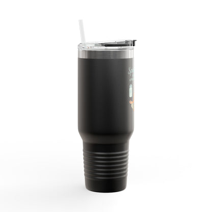 Spiritual Themed Insulated Travel Mug | 40oz | Mindfulness | Hot & Cold Drink | Meditation | Fitness | Gift for Yogis
