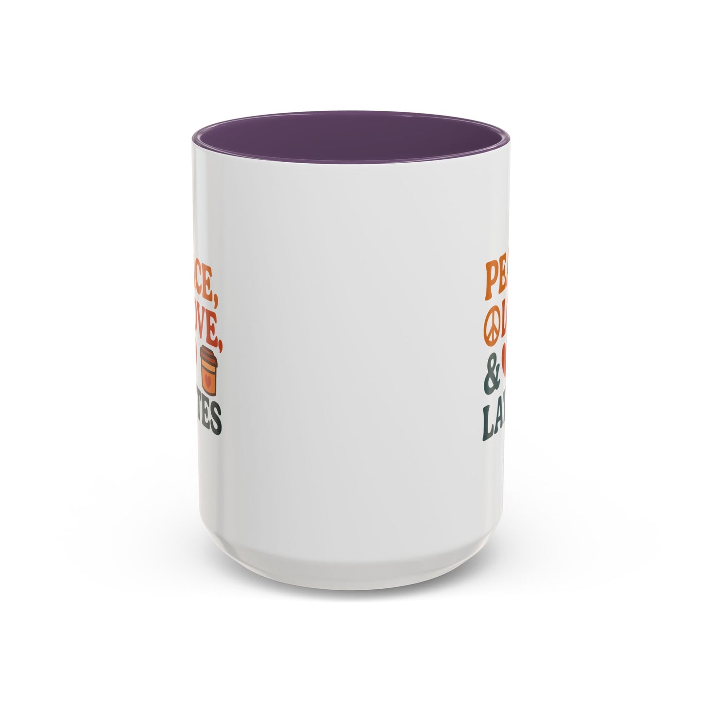 Peace, Love & Lattes Coffee Mug | Accent Mug for Coffee Lovers | Gift for Baristas, Friends, Home Decor, Kitchen Essentials