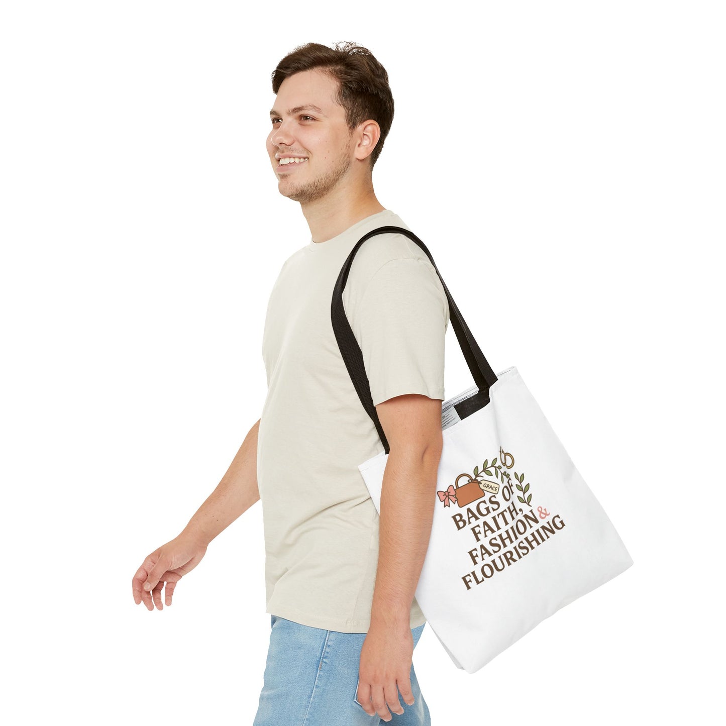 Faith & Fashion Tote Bag | Stylish Everyday Carry, Perfect for Gifts, Shopping, Church Events, and Personal Use