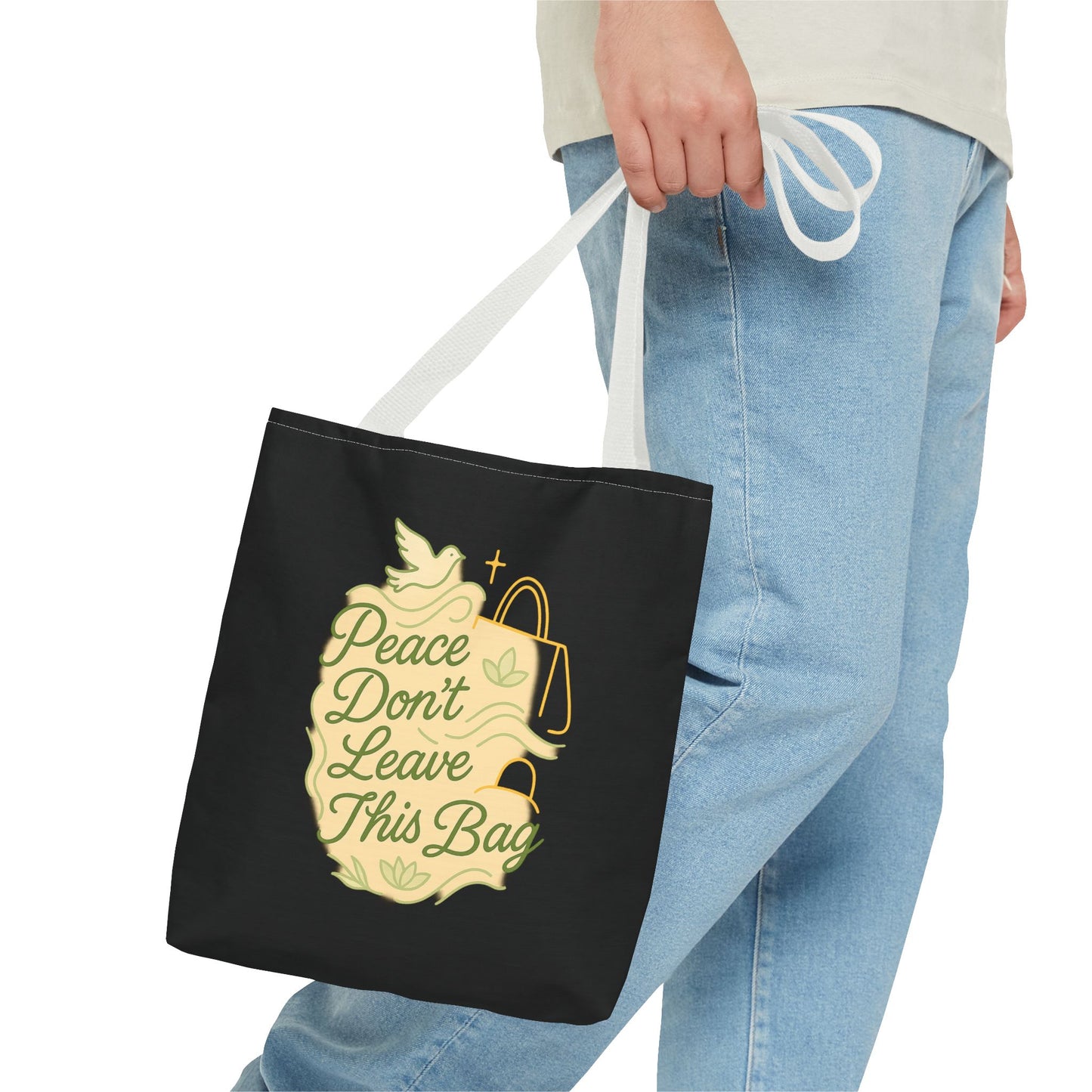 Peaceful Spirit Tote Bag, Eco-Friendly Canvas Bag, Stylish Shopping Bag, Inspirational Gift, Everyday Tote, Faith-Based Accessory