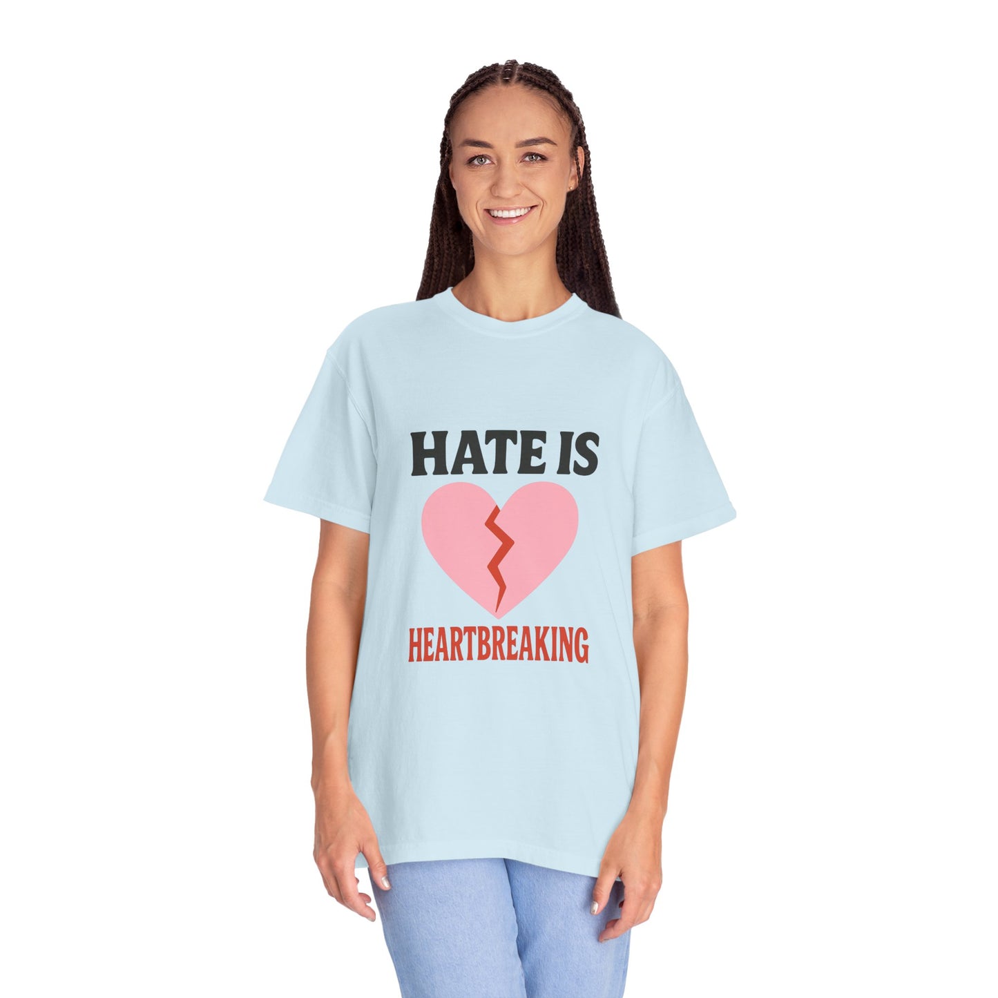 Heartbreaking Message Awareness Garment-Dyed T-Shirt