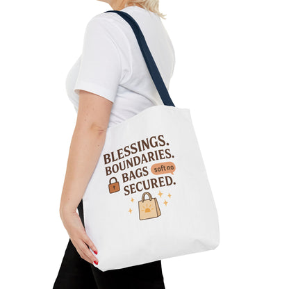 Blessings & Boundaries Tote Bag - Unique AOP Design for Daily Use, Gift for Friends, Travel, Shopping, Eco-Friendly Bag
