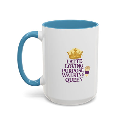 Latte-Loving Queen Coffee Mug - Perfect for Coffee Lovers, Birthday Gift, Personalized Kitchen Decor, Mother's Day Gift, Fun Office Mug