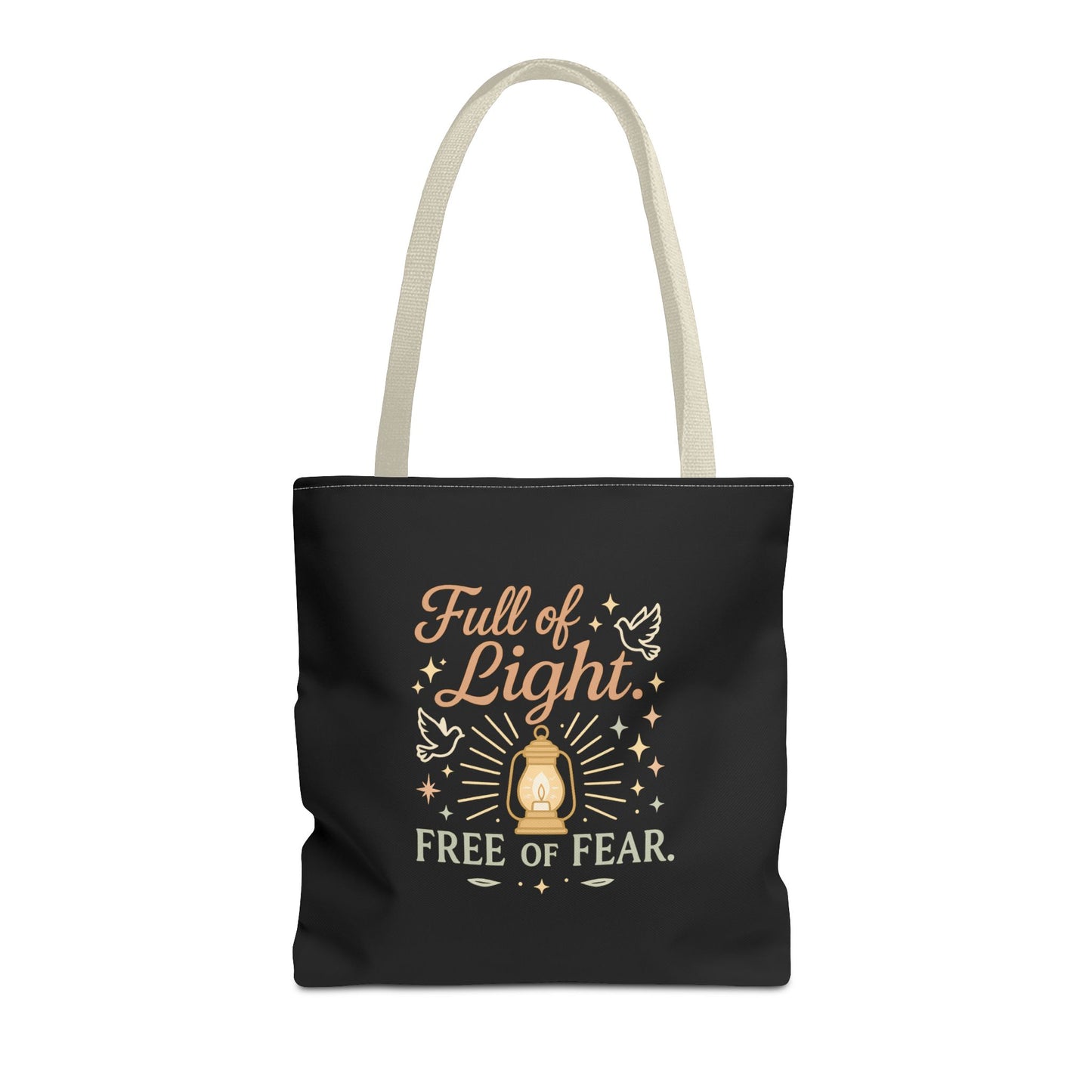 Full of Light Tote Bag | Inspirational Eco-Friendly Bag, Gift for Yoga Lovers, Spiritual Tote, Mindfulness, Fearless Accessory