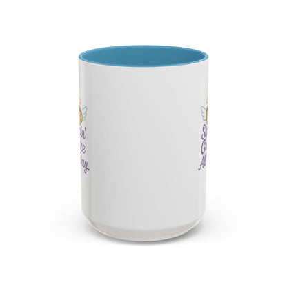 Sipping Grace Accent Coffee Mug | Stylish Gift for Coffee Lovers, Inspirational Mug, Office Décor, Unique Funny Coffee Cup