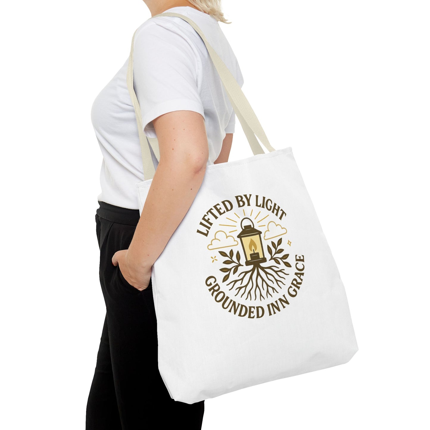 Grounded by Grace Tote Bag, Inspirational Gift, Eco-Friendly Shopping Tote, Spiritual Tote, Unique Artwork, Motivational Bag, Everyday [...]