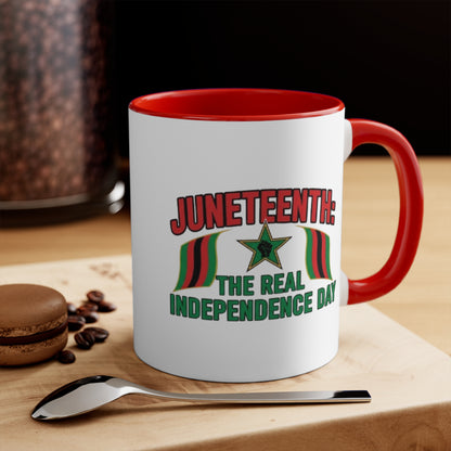 Juneteenth 'The Real Independence Day' Accent Mug