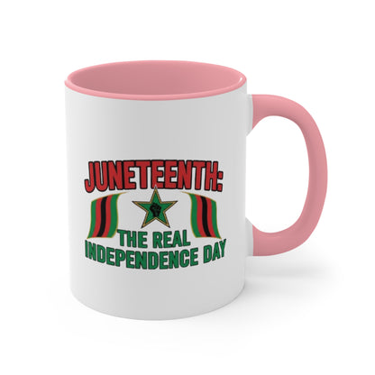 Juneteenth 'The Real Independence Day' Accent Mug