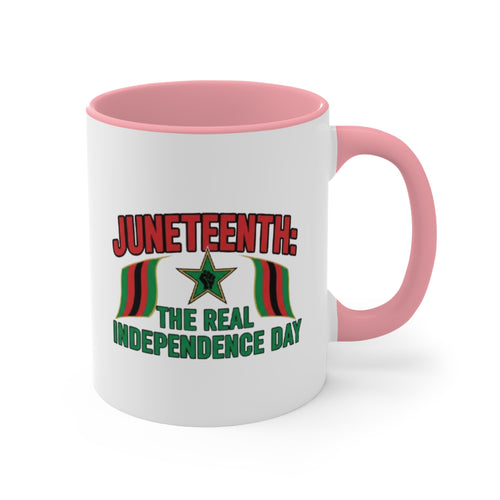 Juneteenth 'The Real Independence Day' Accent Mug