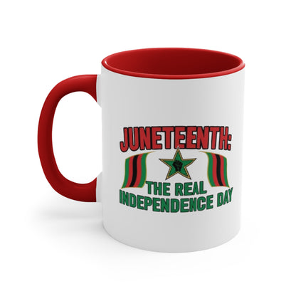 Juneteenth 'The Real Independence Day' Accent Mug