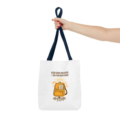 Inspirational Tote Bag - 'God Said I'm Good' Quote, Motivational Gift, Reusable Shopping Bag, Eco-Friendly Accessory, Everyday Use