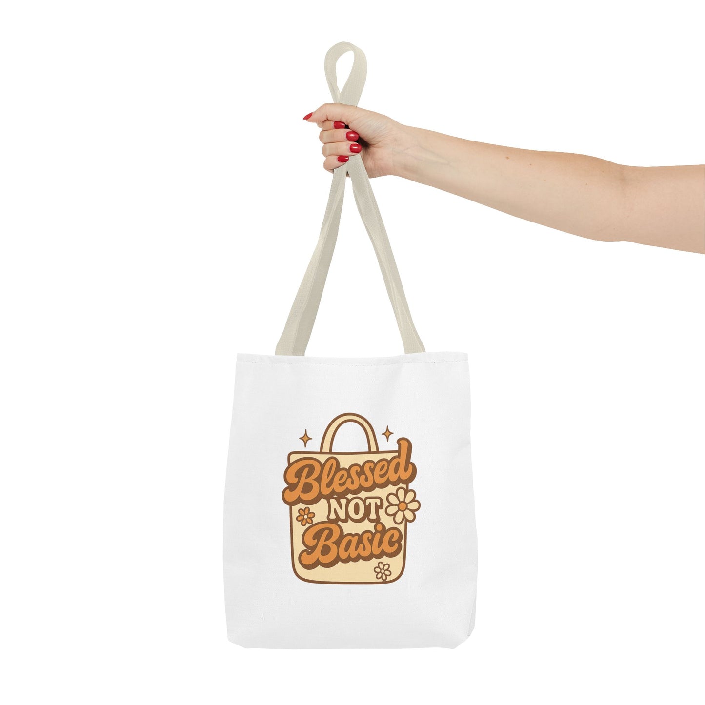 Blessed Not Basic Tote Bag - Fun Shopping Bag, Gift for Friends, Eco-Friendly Tote, Weekend Vibes, Cute Carryall