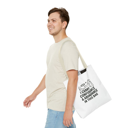 Confidence & Abundance Tote Bag, Motivational Shopper Bag, Gift for Her, Inspirational Tote for Everyday Use, Eco-Friendly Carryall