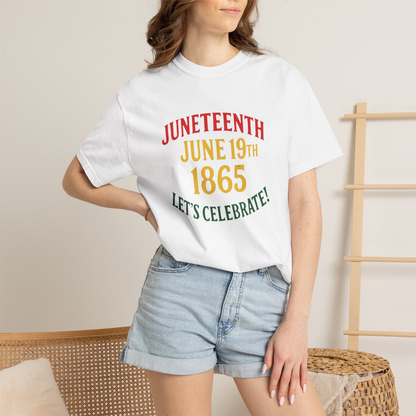 Juneteenth T-Shirt – “Juneteenth June 19th 1865 Let’s Celebrate!” Celebration Tee