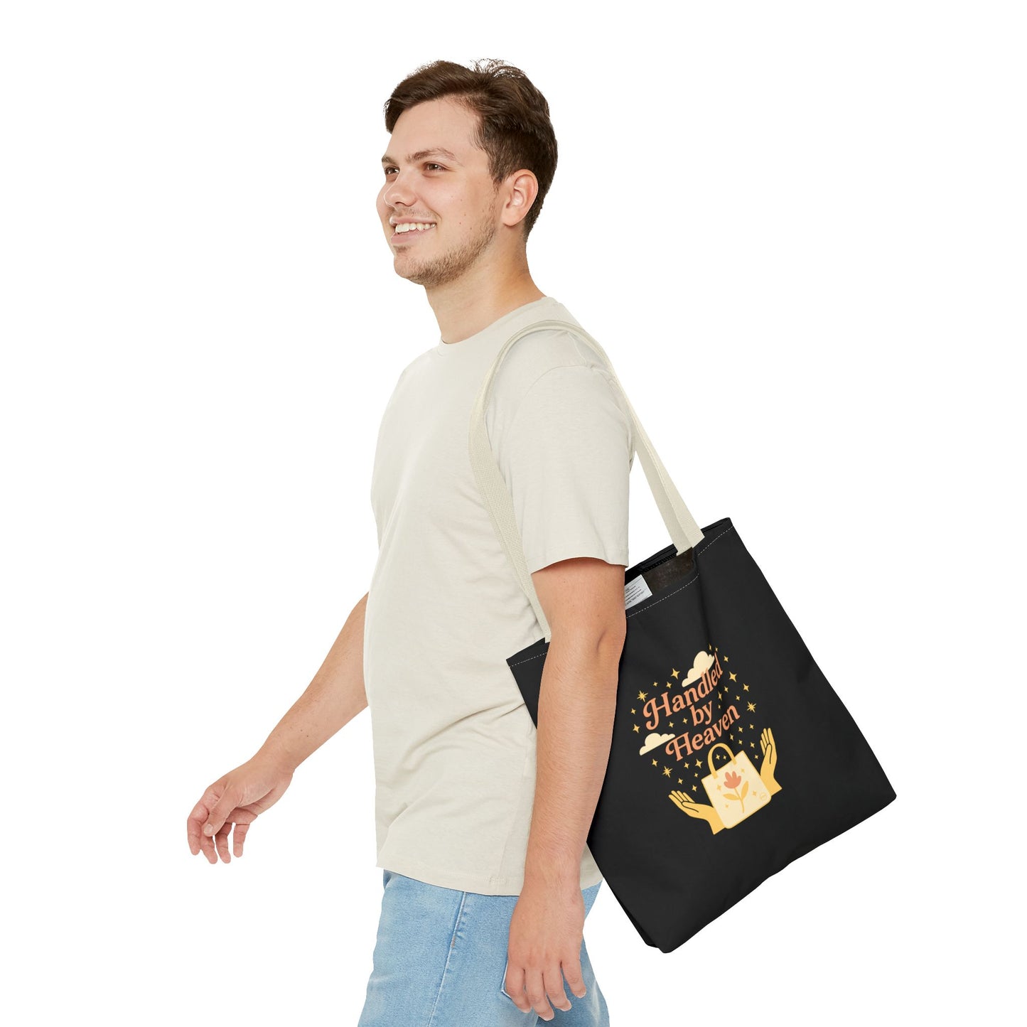 Heavenly Handled Tote Bag - Eco-Friendly Gift, Everyday Carry, Shopping Companion, Gift for Her, Travel Essential