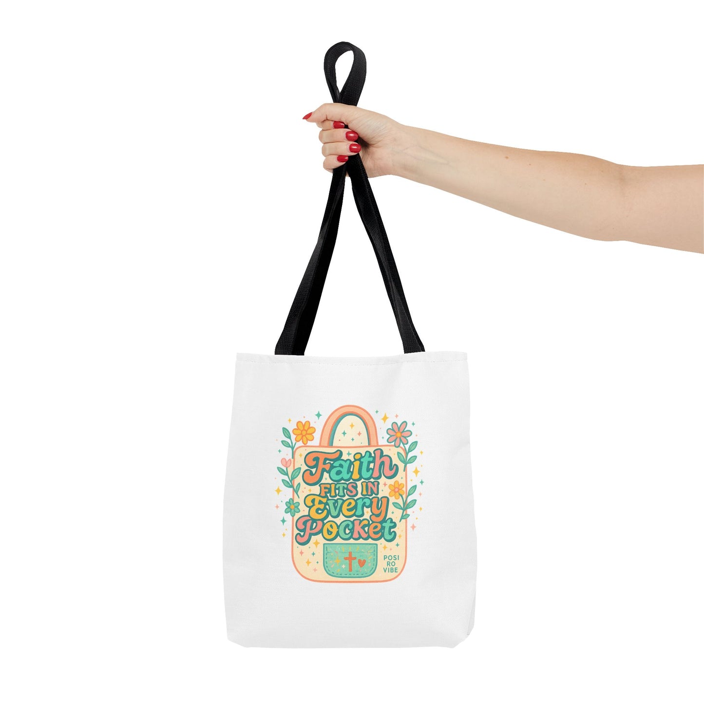 Faith-Inspired Tote Bag for Everyday Use, Shopping, Gifts, Beach, Eco-Friendly, Floral Design