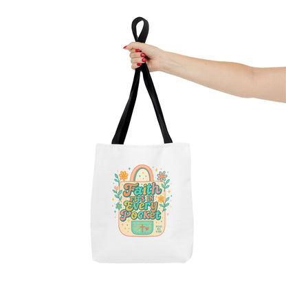 Faith-Inspired Tote Bag for Everyday Use, Shopping, Gifts, Beach, Eco-Friendly, Floral Design