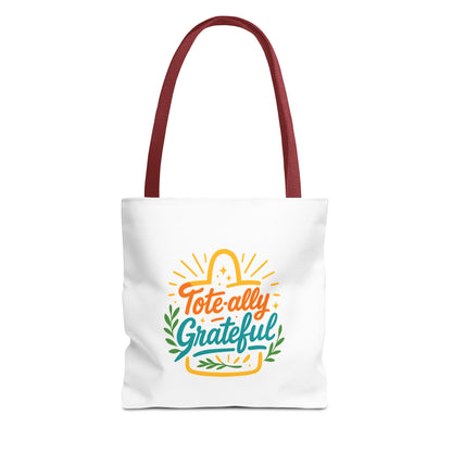 Grateful Tote Bag, Eco-Friendly Shopping Bag, Gift for Mom, Stylish Carry-All, Perfect for Summer Adventures