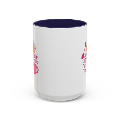 Joyful Accent Coffee Mug - 11/15oz, Colorful Sip Design, Perfect Gift for Coffee Lovers, Birthdays, Holidays, Housewarming