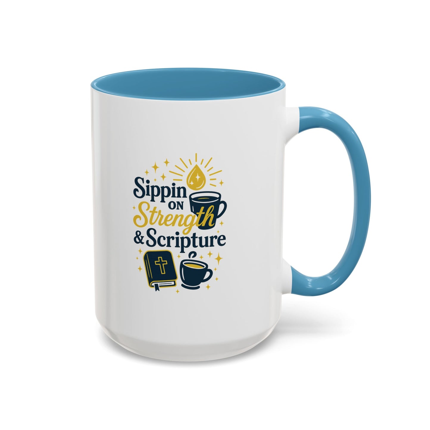 Inspirational Coffee Mug - Sippin' on Strength & Scripture - Perfect Gift for Coffee Lovers, Spiritual Growth, Daily Inspiration, [...]