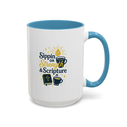 Inspirational Coffee Mug - Sippin' on Strength & Scripture - Perfect Gift for Coffee Lovers, Spiritual Growth, Daily Inspiration, [...]