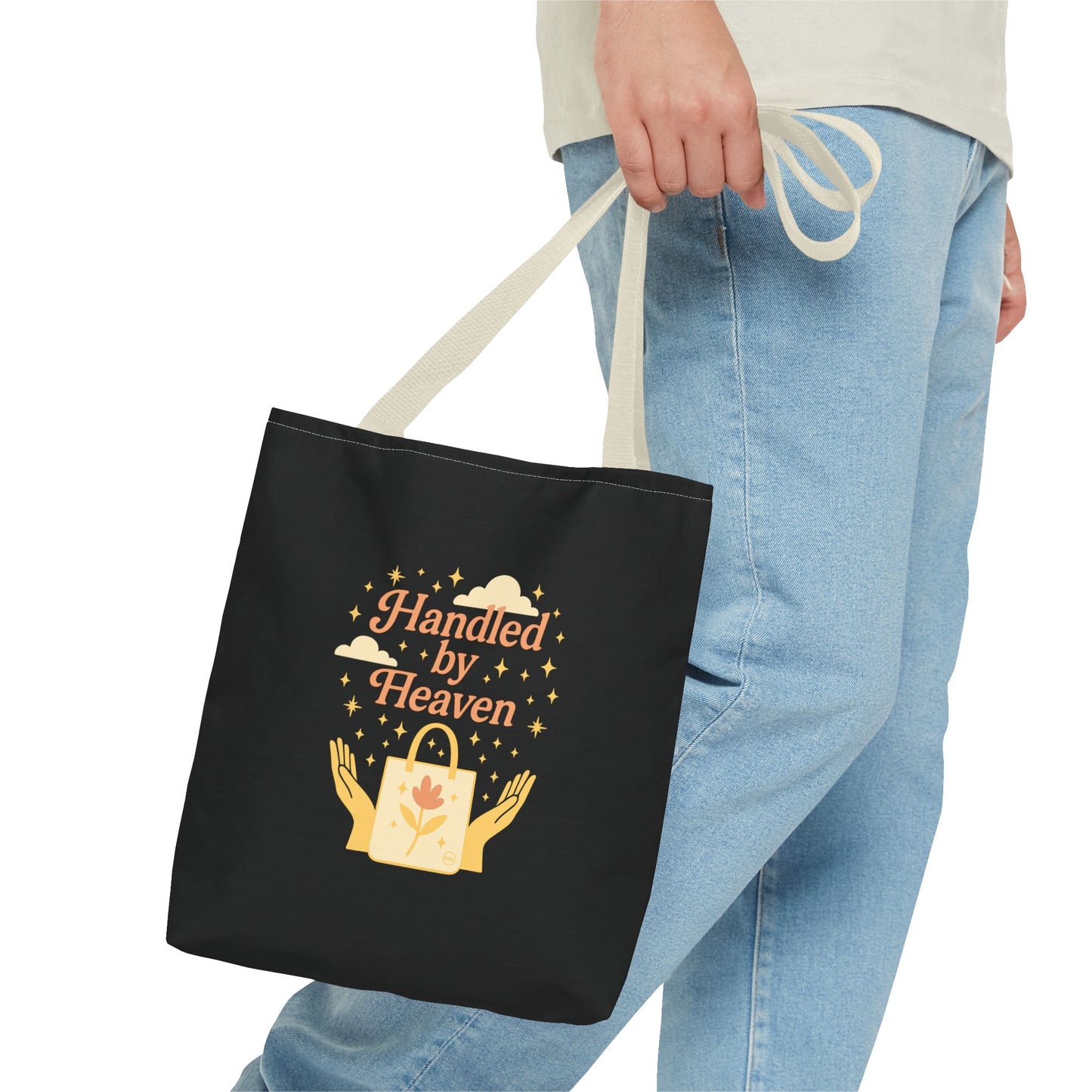 Heavenly Handled Tote Bag - Eco-Friendly Gift, Everyday Carry, Shopping Companion, Gift for Her, Travel Essential