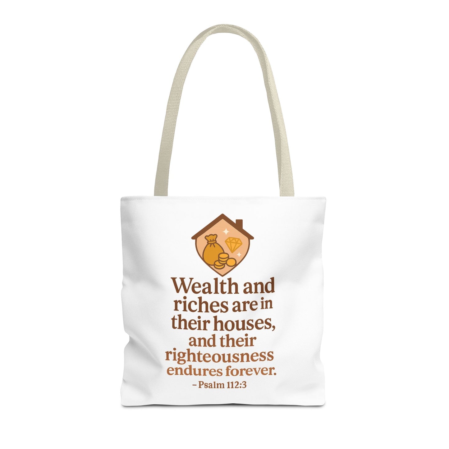 Inspirational Tote Bag with Psalm 112:3 Quote, Motivational Gift, Reusable Shopping Bag, Bible Verse Tote, Religious Accessory, [...]