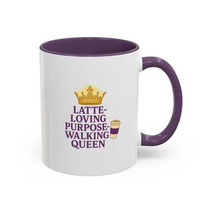 Latte-Loving Queen Coffee Mug - Perfect for Coffee Lovers, Birthday Gift, Personalized Kitchen Decor, Mother's Day Gift, Fun Office Mug