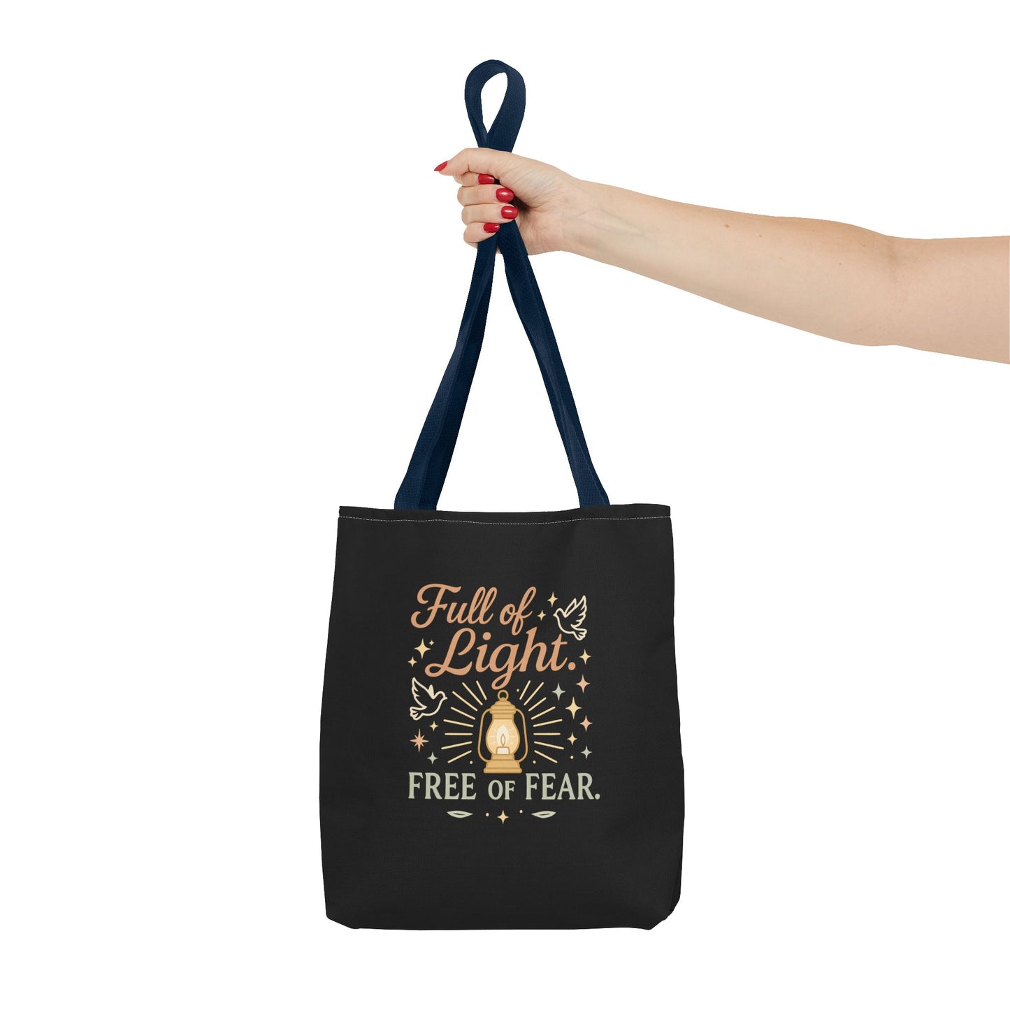 Full of Light Tote Bag, Inspirational Bag, Fearless Gift, Motivational Quote, Spiritual Tote, Everyday Accessory