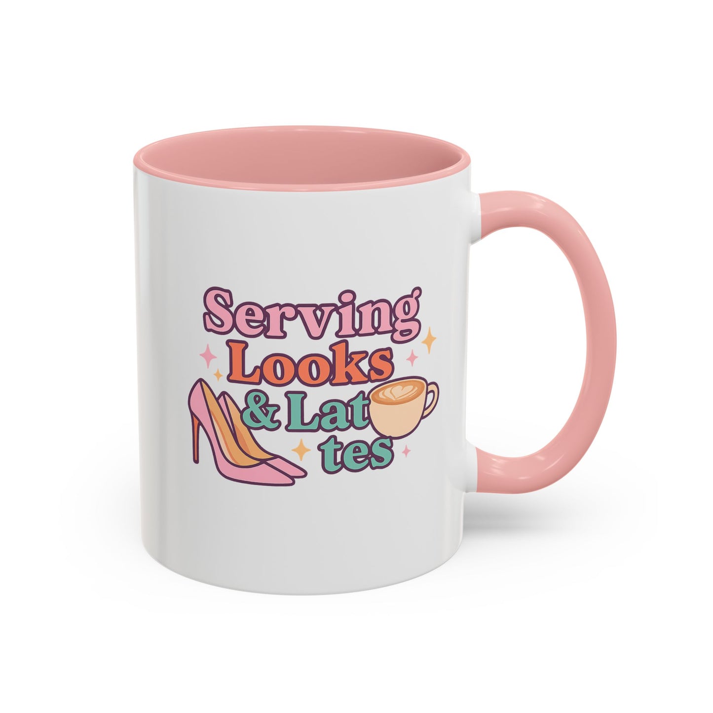 Serving Look and Latte Accent Coffee Mug (11, 15oz)