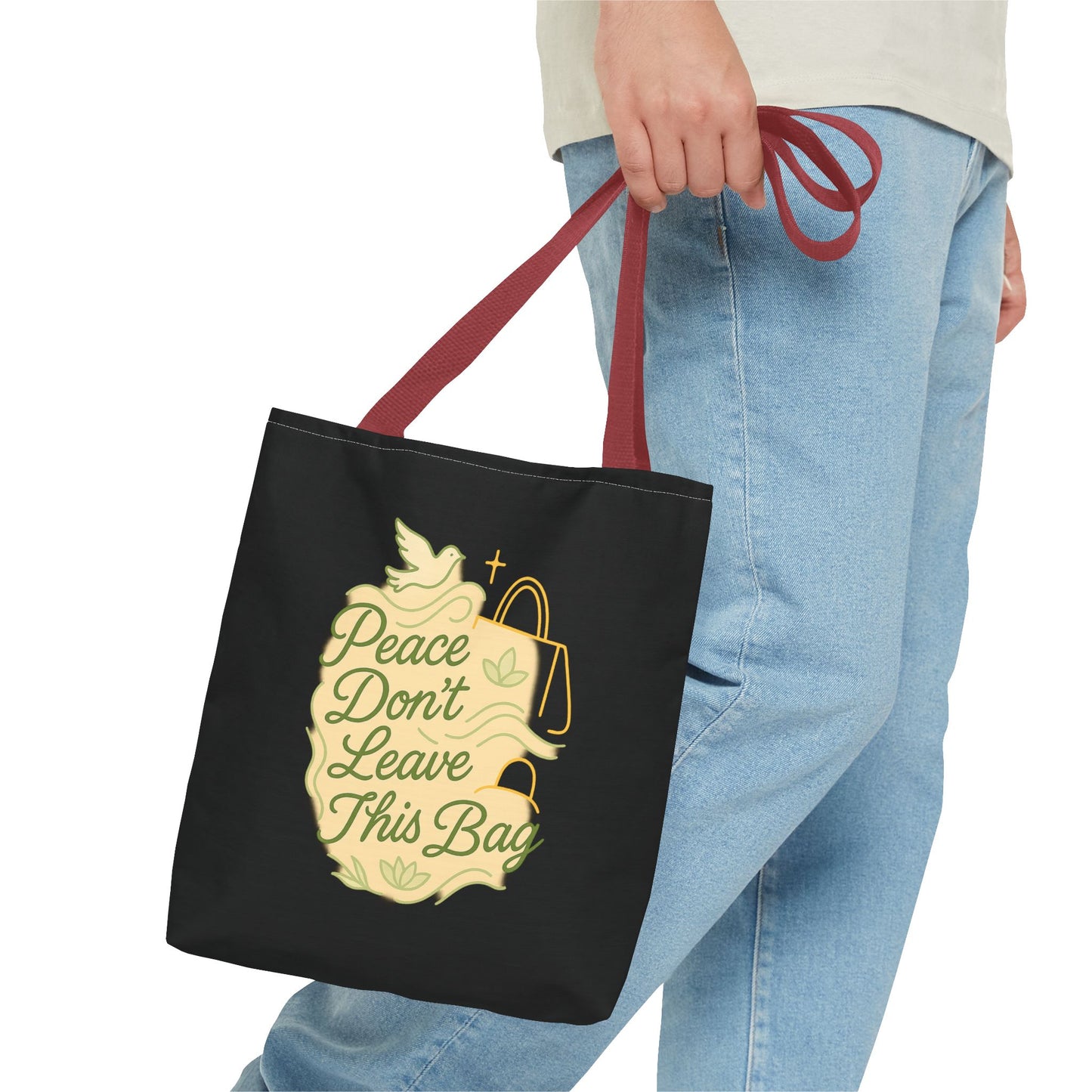 Peaceful Spirit Tote Bag, Eco-Friendly Canvas Bag, Stylish Shopping Bag, Inspirational Gift, Everyday Tote, Faith-Based Accessory
