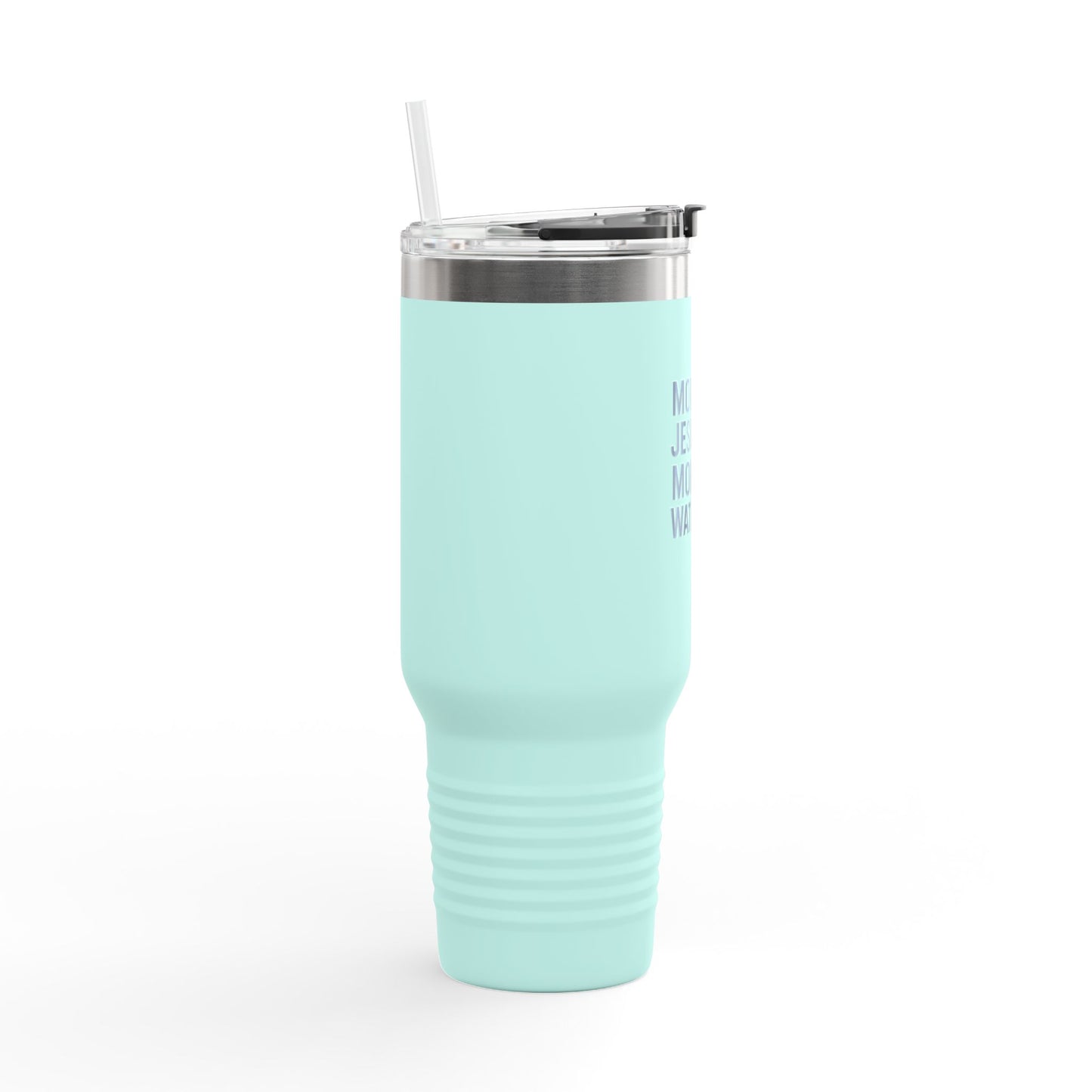 More Jesus, More Water Inspirational Insulated Travel Mug - 40oz, Motivational Water Bottle, Faith-Based Tumbler, Perfect for Coffee & Tea Lovers, Great Gift Idea