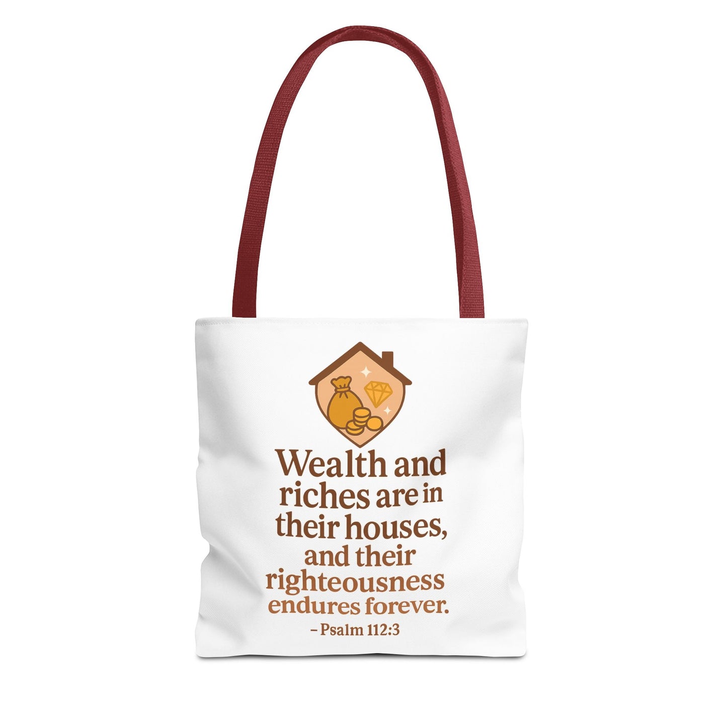 Inspirational Tote Bag with Psalm 112:3 Quote, Motivational Gift, Reusable Shopping Bag, Bible Verse Tote, Religious Accessory, [...]