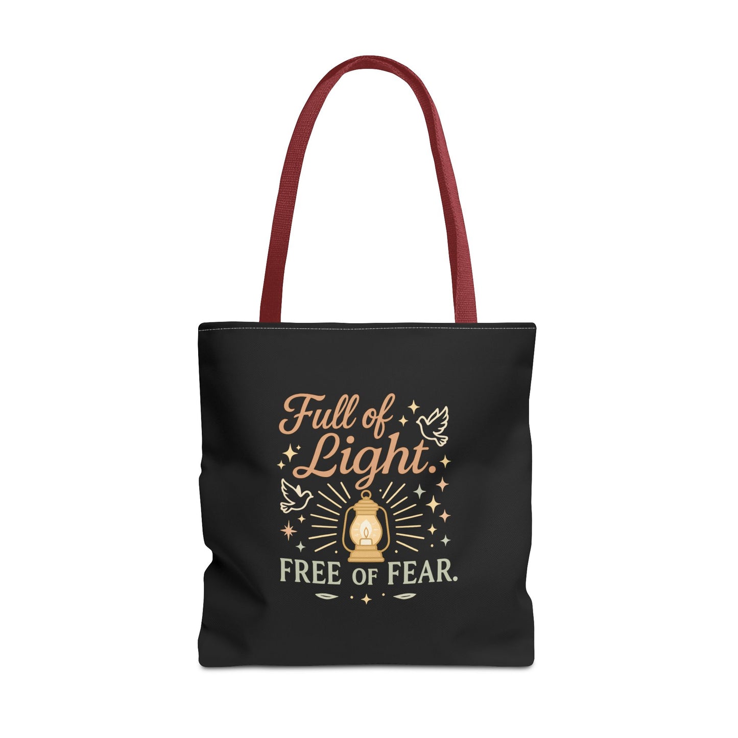 Full of Light Tote Bag, Inspirational Bag, Fearless Gift, Motivational Quote, Spiritual Tote, Everyday Accessory