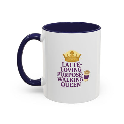 Latte-Loving Queen Coffee Mug - Perfect for Coffee Lovers, Birthday Gift, Personalized Kitchen Decor, Mother's Day Gift, Fun Office Mug