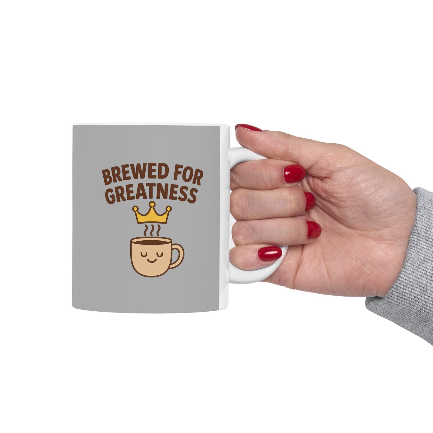 Brewed for greatness - Ceramic Coffee Mug, Perfect Gift for Coffee Lovers, Unique Kitchen Decor, Funny Mug for Birthdays, Home Office Drinking, Great Gift Idea