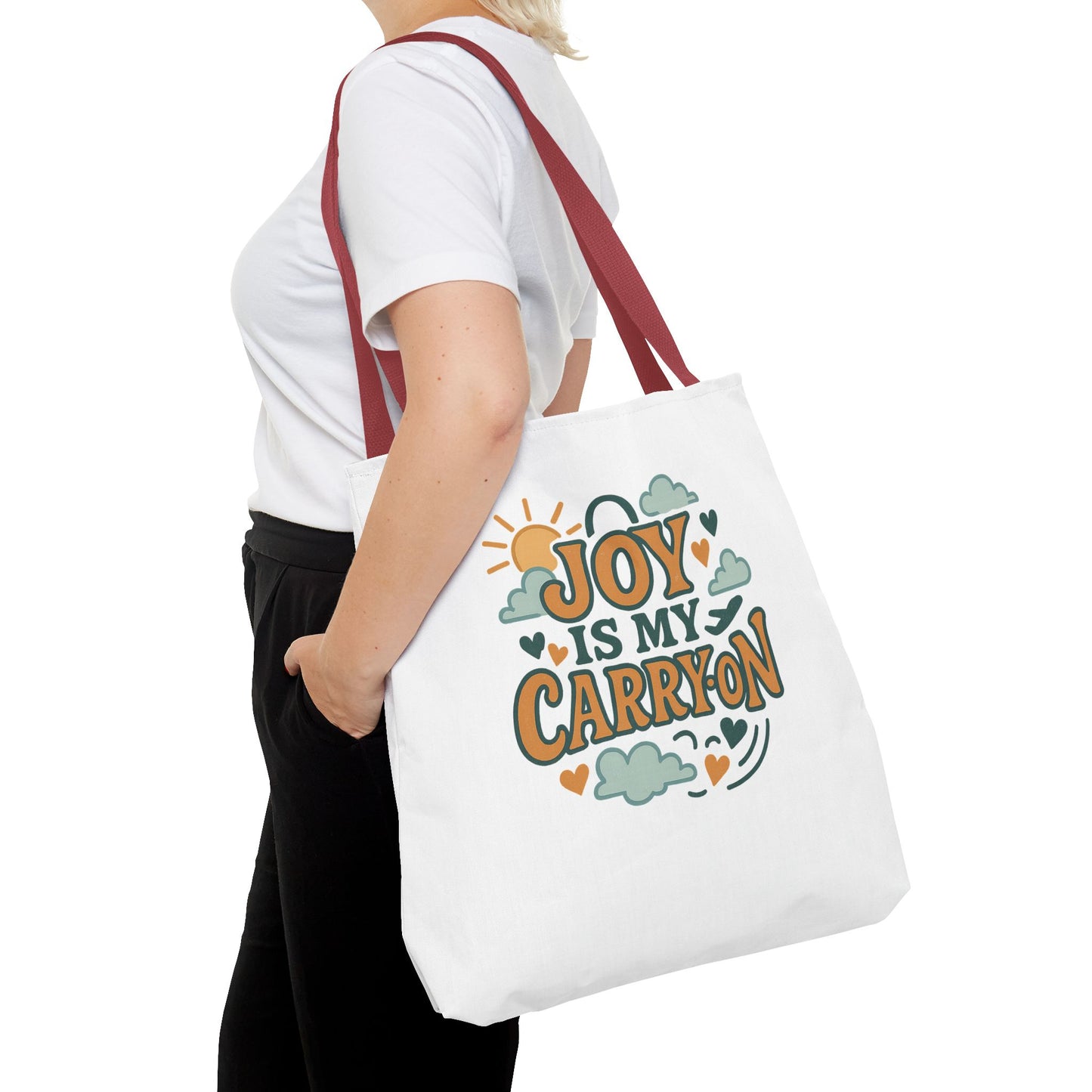 Joyful Carryall Tote Bag | Eco-Friendly Shopper | Perfect for Gifts, Organizing, Travel, Beach Days, and Everyday Errands