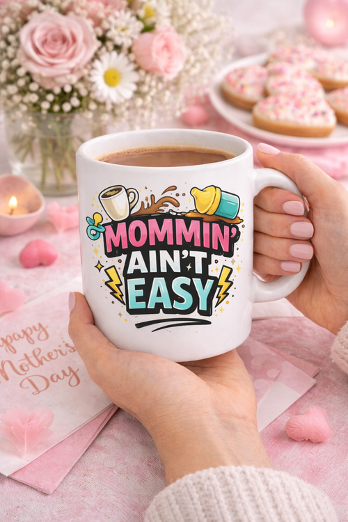 Mommin’ Ain’t Easy Mug – Funny Mom Life Coffee Cup | Mother’s Day Gift for Moms