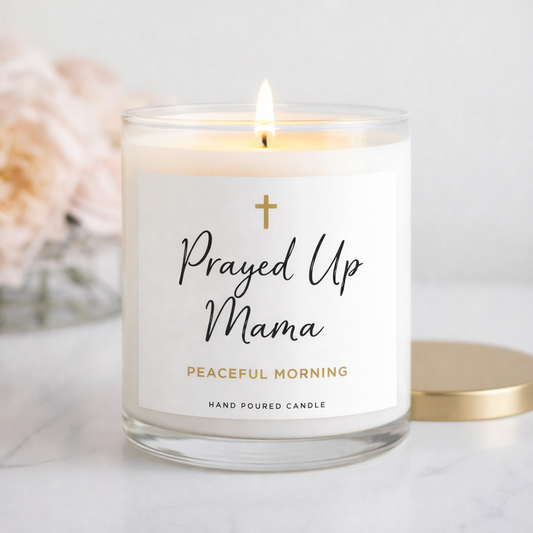 Prayed Up Mama Candle – Peaceful Morning Scent | Christian Mother’s Day Gift Candle