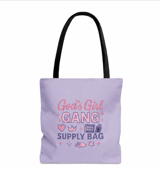 God's Girl Gang Tote Bag | Stylish Supply Bag, Gift for Friends, Everyday Use, Eco-Friendly Shopping, Fun & Functional
