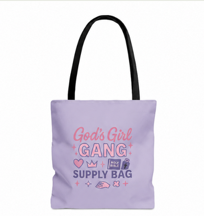 God's Girl Gang Tote Bag | Stylish Supply Bag, Gift for Friends, Everyday Use, Eco-Friendly Shopping, Fun & Functional