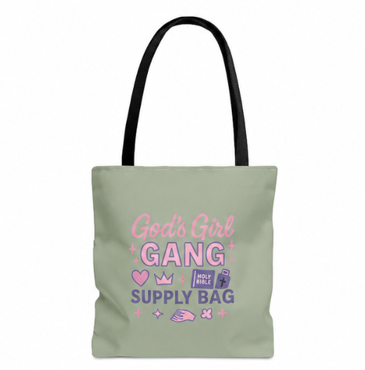 God's Girl Gang Tote Bag | Stylish Supply Bag, Gift for Friends, Everyday Use, Eco-Friendly Shopping, Fun & Functional