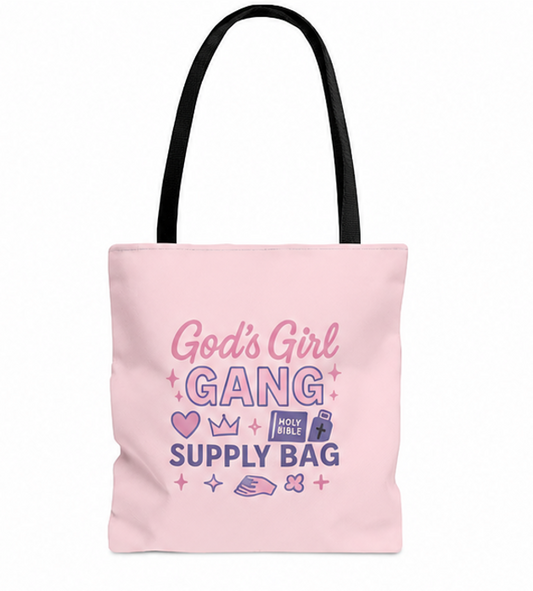 God's Girl Gang Tote Bag | Stylish Supply Bag, Gift for Friends, Everyday Use, Eco-Friendly Shopping, Fun & Functional