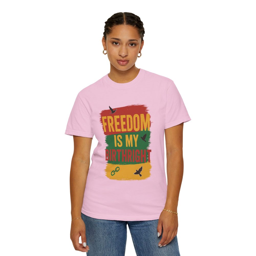 Freedom Is My Birth Right – Patriotic & Empowering Statement Design - Unisex Garment-Dyed T-Shirt - Image 34