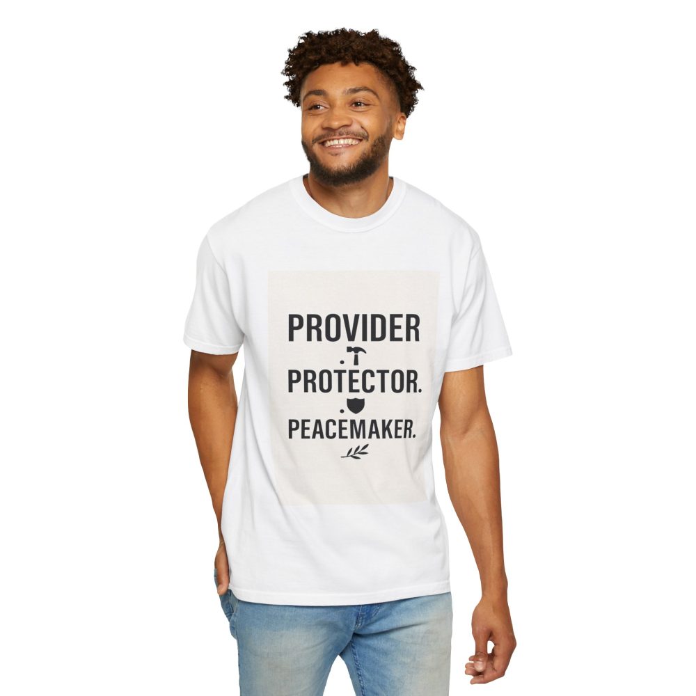 Unisex Garment-Dyed T-shirt - Provider Protector Peacemaker Tee - Image 7
